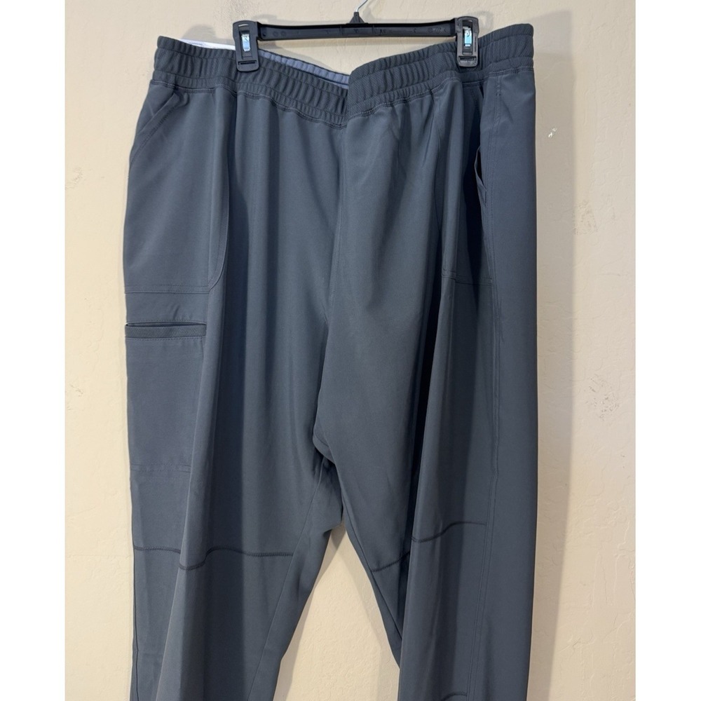 ScrubStar Jogger Women 3XL Pull-On Pants Pockets Yoga Waistband Gray NEW - Picture 2 of 5